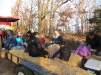 Getting ready for a hayride.